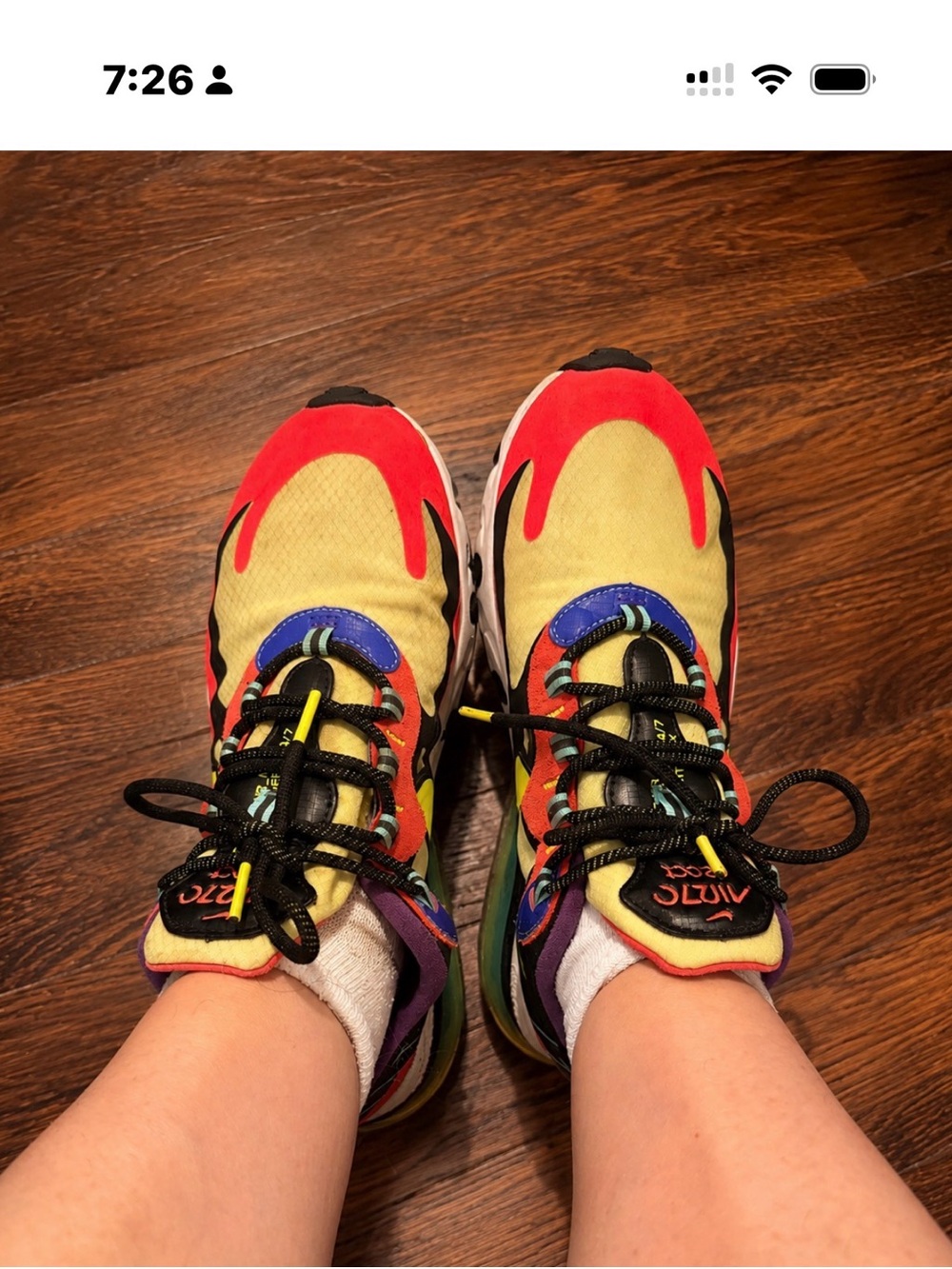 Nike Air Max 270 React Multicolor Sneakers - Picture 3 of 5